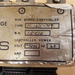 Gettys 11-1010-47 SCR Servo Controller, 120/240V, 60Hz – PARTS ONLY