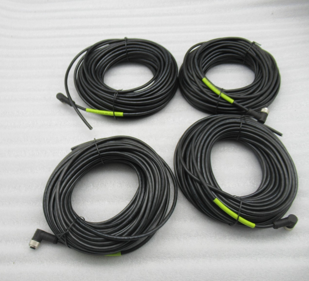 Lot of 4- JVL M12 Connection 20m Power Cable WI1000-M12F5T20N (Expedited Shipp)
