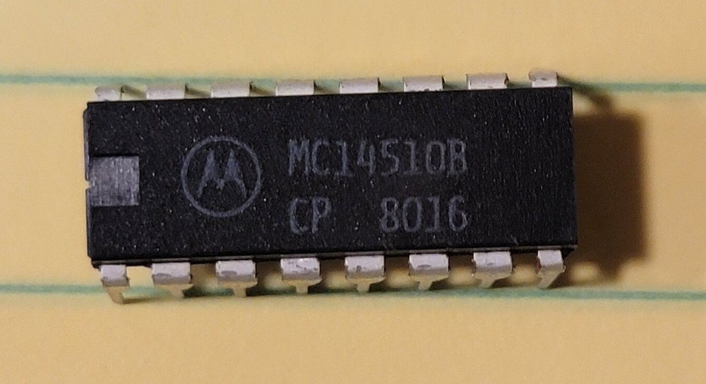 Motorola MC14510B CP 8016 16 PIN (Lot of 5) Antistatic k/t
