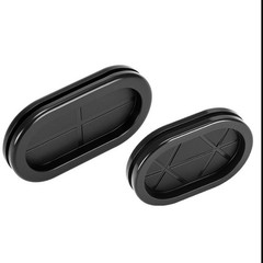 Oval Rubber Grommets Blanking Closed / Open Wiring Plugs Cable Grommet Black
