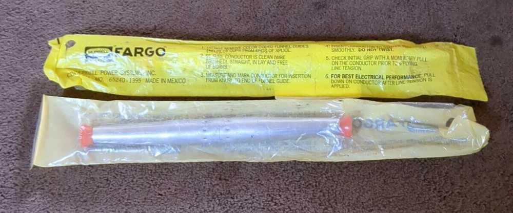Hubbell/Fargo #GL402A, 4 AWG Aluminum Automatic Overhead Line Splice 9″ (2)