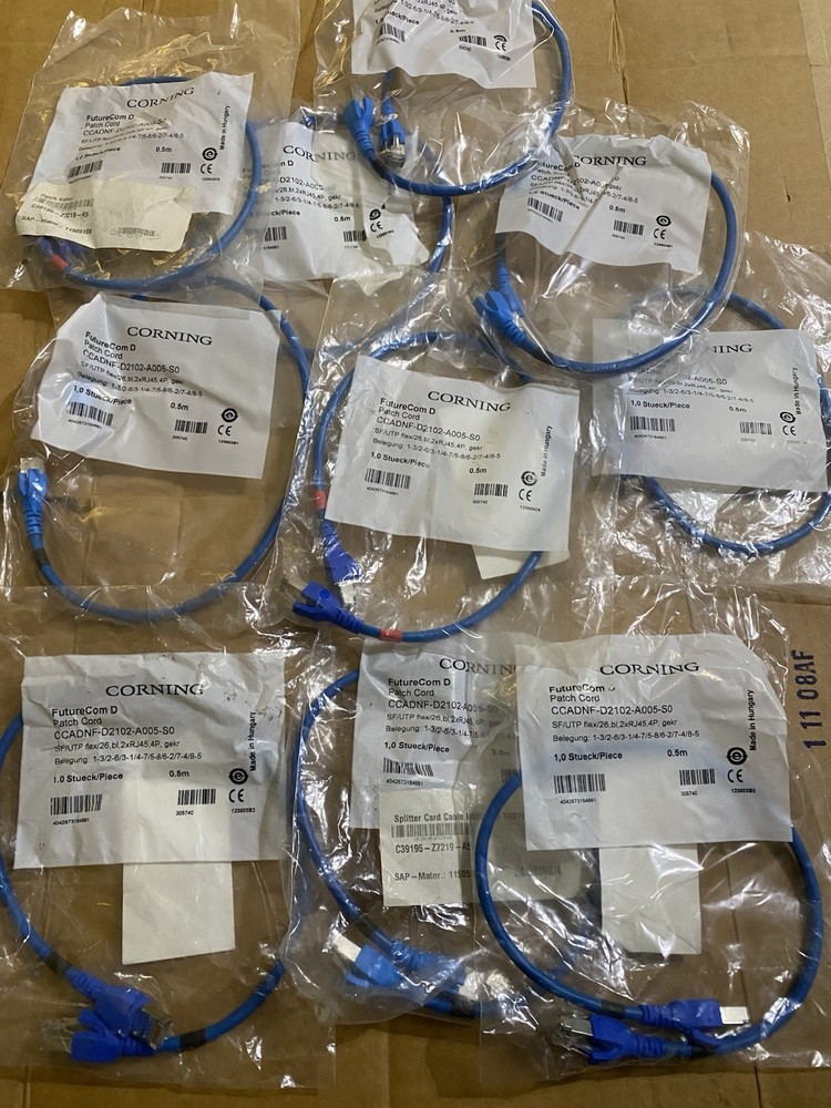 Lot of 10 SF/UTP Patch Cords 0.5m FutureCom D New