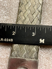 BRAIDED FLAT GROUND STRAP Approx 36 3/16″ x 1-1/4″ Tinned Copper 3/0