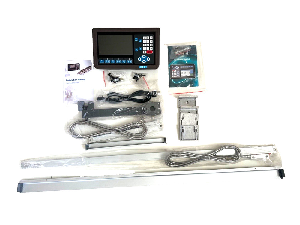 Digital Readout Kit for lathe/ 2-Axis, fit 15″/14″/13″/12″x40″. 7″ LCD Monitor.