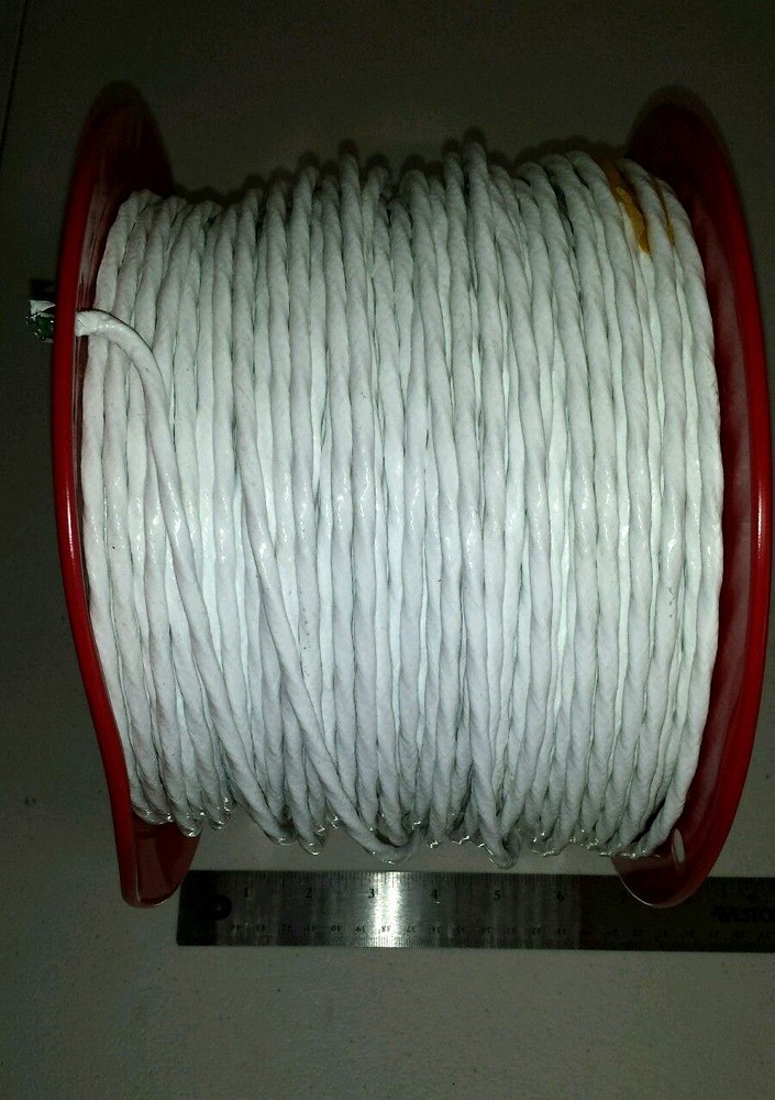 25 FT M27500-14RE3N06 4Awg White Power Cable 3/C 14Awg Green Twisted 19/27 600V