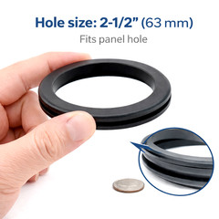 2 1/2″ x 2 1/8″ ID w 1/8″ Groove Rubber Wire Grommet Panel Bushing Oil Resistant