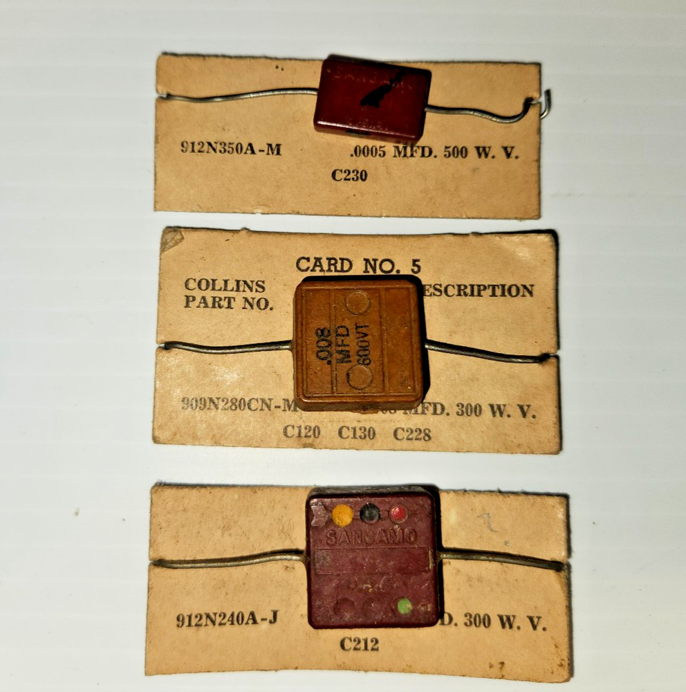 Lot of 3 NOS Vintage Domino Style Mica Capacitors