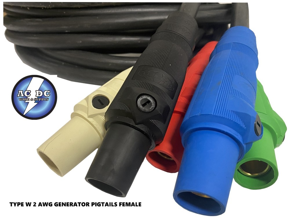 CAM LOCK #2 TYPE W Entertainment ,Generator Power Cables / Panel Tails 5′ FFFFF