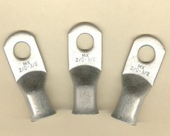 10 TIN PLATED Copper Big Battery Ring Lug Terminal Connector 2/0 Gauge 3/8″ Stud