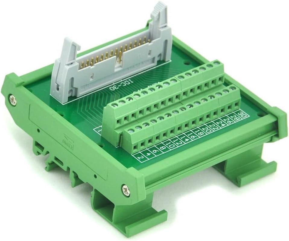 DIN Rail Mount Flat Cable 0.1 Inch FRC Connector Interface Module IDC30 2x15Pin