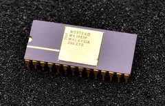 Vintage Z80 CTC Gold MOSTEK Purple Ceramic IC MK3882P NOS