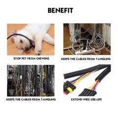 Split Conduit Wire Loom Tubing Wrap Protector Cable Sleeve Flex but Strong Lot