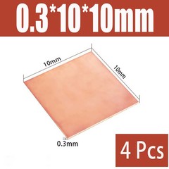 0.3-6mm Natural 99% Pure Copper Sheet Plate Metal guillotine cut -Multiple Sizes