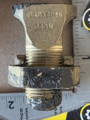 [Qty-4] BLACKBURN M250-350 T1/0-350 Brass Split Bolt Connectors _GOOD TAKE-OUTS!