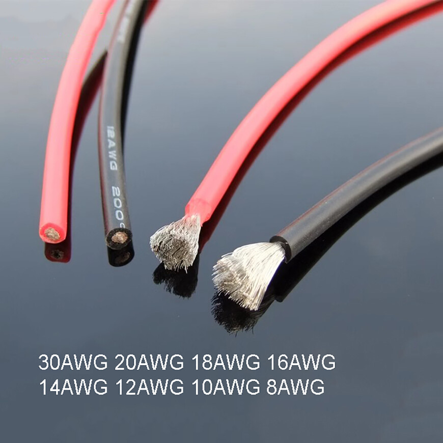 Flexible Silicone Wire Cable Soft Electrical Wire 8 10 12 14 16 18 20 30AWG
