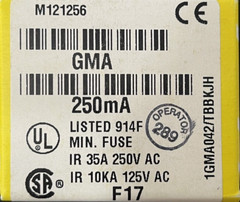 GMA-250mA FUSE FAST ACTING FAST BLOW 5X20mm 250V 250mA (LOT OF 10)