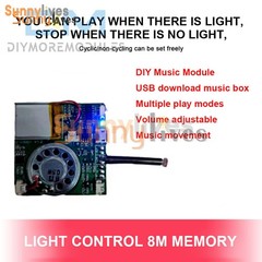8M Recordable Sound Module MP3 Music Voice Player Board for Greeting Card DIY