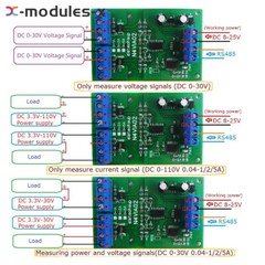RS485 0-1A 0-30V Current Voltage Collector Voltage Signal Acquisition MODBUS RTU