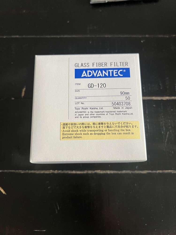 GD120/47MM (50 sheets/box) glass fiber filter paper
