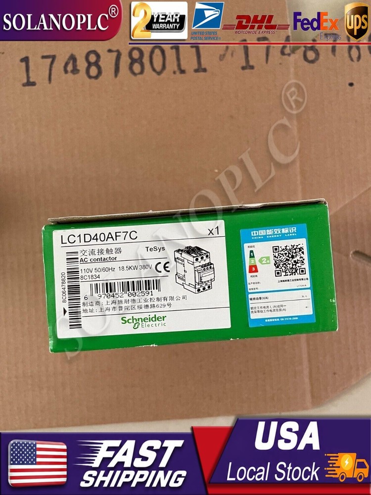 SCHNEIDER ELECTRIC LC1D40AF7C LC1D40AF7 CONTACTOR 110V FAST FREE SHIPPING!