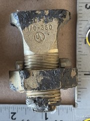 [Qty-4] BLACKBURN M250-350 T1/0-350 Brass Split Bolt Connectors _GOOD TAKE-OUTS!