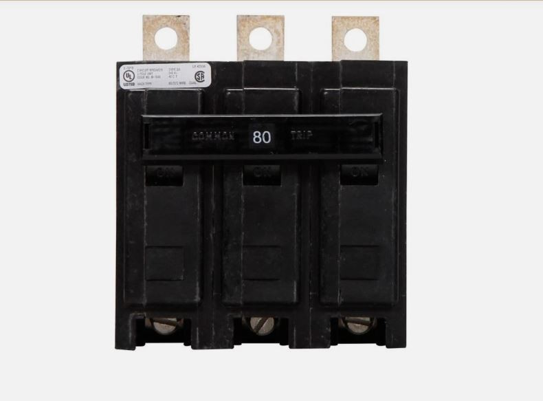 Eaton – BAB3080H – 80A 240V 10KAIC Bolt On Circuit Breaker