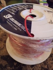 New Coleman Cable Inc. 500′ Roll of 16 STR Red Fixture Wire