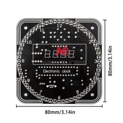 DIY Rotating LED Electronic Digital Clock Kit Learning Board DC5V DS1302 + Shell