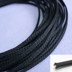 Black PET Expandable Braided Wire Cable Sleeve Sheathing Tube Protection 4~16mm