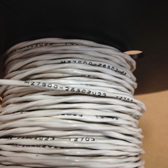 94 FT M27500-26SC2U23 White (26Awg) 2/C 19/38 Silver Plated Aircraft Cable Wire