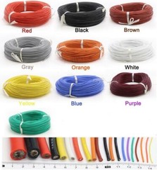 12AWG 0.08mm UL Flexible Silicone Cable Wire Stranded Copper Line Cord 8 Colors