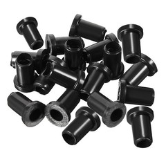 20 Pcs 5mm ID PVC Strain Relief Cord Boot Protector Cable Sleeve Hose Black