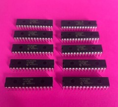 Lot of 10 Microchip PIC16F886-I/SP DIP-28 MCU IC, USA Seller