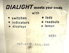 DIALIGHT 507-4757-3331-500 NOS RED LED LAMP CARTRIDGE 2 PIN 5 VDC 20 MA