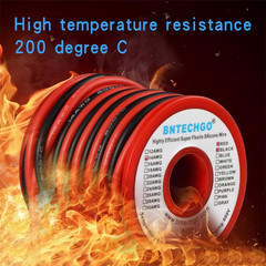 14 Gauge Silicone Wire Spool 20Ft Red and 20Ft Black Flexible 14 AWG Stranded Ti