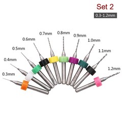 10pcs/Set 0.1mm-1.2mm Hard Alloy PCB Print Circuit Board Carbide Micro Drill Bit