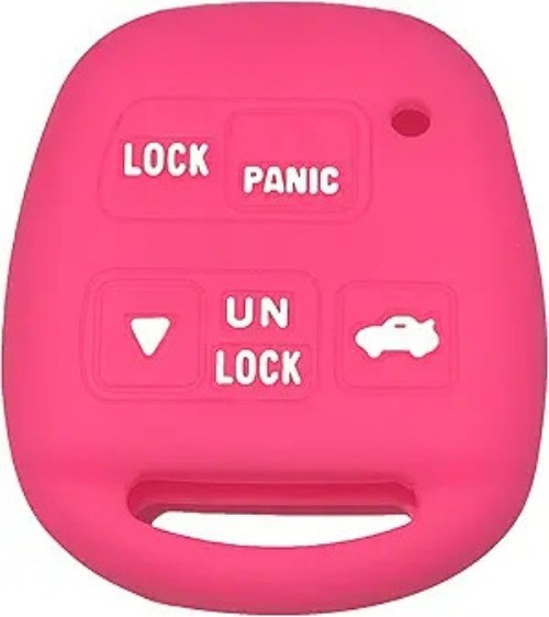 Silicone Key Fob Case Cover for Lexus ES300 GS300 GS430 LS400 Model: Hot Pink