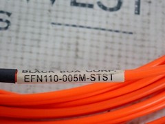 BLACK BOX CORP EFN110-005M-STST 5M FIBER OPTIC MULTIMODE PATCH CABLE *NEW*