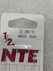 NTE FLAMEPROOF RESISTOR 1/2W .20 OHM 5% HWD20