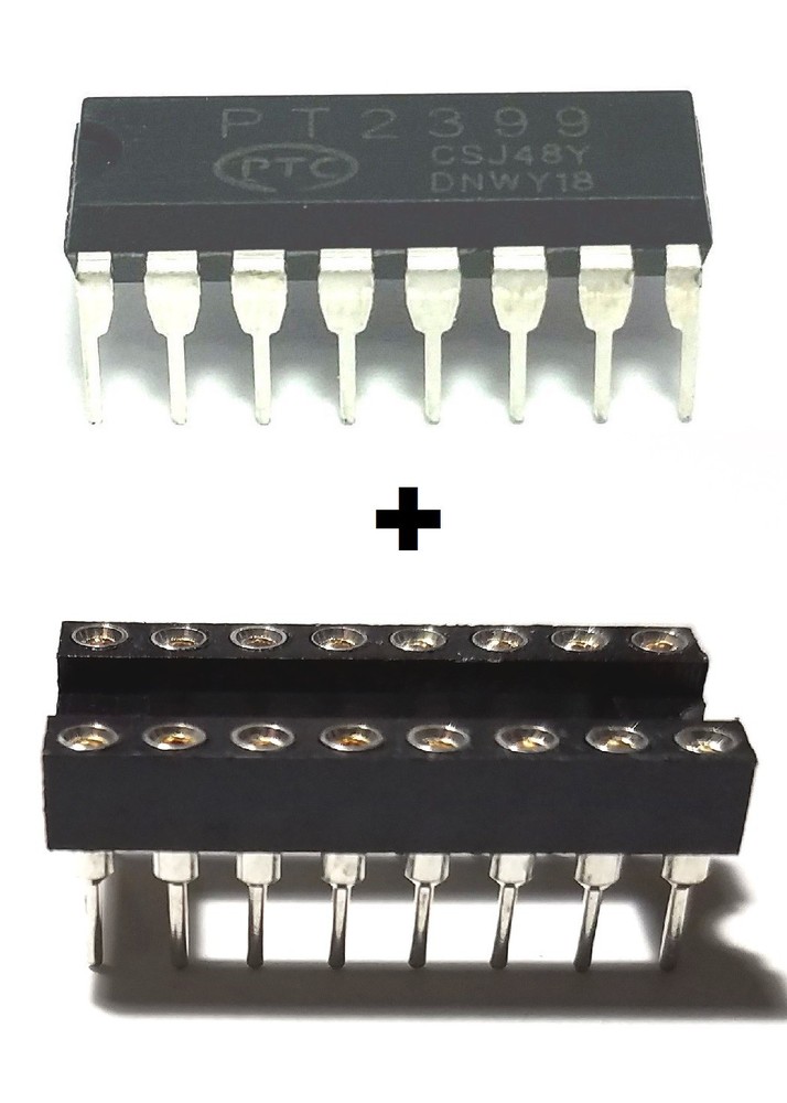 10PCS PTC PT2399 Echo Audio Processor Guitar IC DIP-16 + DIP Sockets – New IC