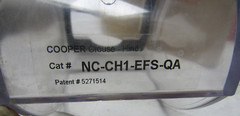 ✌ NEW COOPER CROUSE HINDS NC-CH1-EFS-QA CLEAR CONTROL STATION COVER