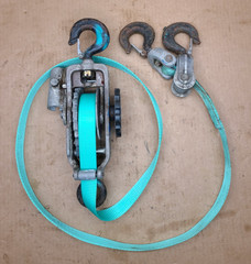 Little Mule Model 300 1,500 3,000 Pound Lineman’s Strap Ratcheting Hoist Double
