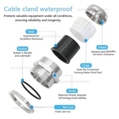 IP68 WATERPROOF CABLE GLAND STAINLESS COMPRESSION JUNCTION M8 – 100 ¦ PG7 – PG63