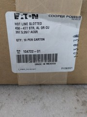Eaton Cooper Power 104722-01 Hot Line Slotted Connector 450-477 MCM AL 1/ORDER!