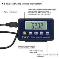 Digital Linear Scale DRO 0-200mm 0.01mm Magnetic Remote External Display