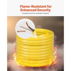 NM-B Wire, 14AWG/2C Non-Mettalic Residential Indoor Electrical Wire with Ground