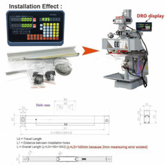 DRO 1um Linear Scale Digital Readout 2/3 Axis for Bridgeport Mill Lathe,US STOCK