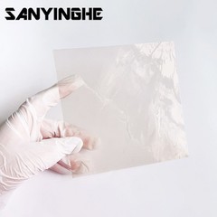 1pc Non Porous Natural Transparent Mica Square Sheet 100*100*0.1-150*150*0.1mm