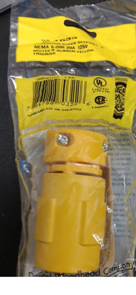 (Pack Of 10) Daniel Woodhead 1533 Nema 6-20R 20A 125V Female Connector