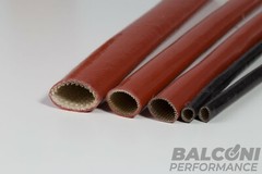 BALCONI PERFORMANCE Glass fibre braided sleeving coated with silicone rubber